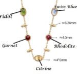 Multi Gemstone Citrine Topaz Charm Necklace - Image 6