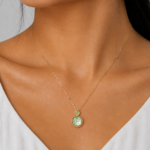Faceted Peridot Green Amethyst Necklace - Image 10