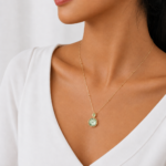 Faceted Peridot Green Amethyst Necklace - Image 6