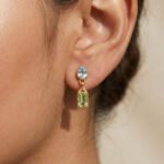 Teardrop Peridot August Birthstone Earrings - Image 2